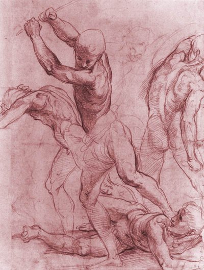 Fighting Men by Raffaello Sanzio Raphael